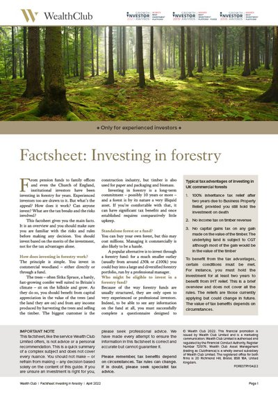 Forestry Factsheet