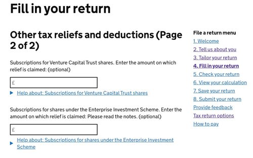 Fill your return - EIS